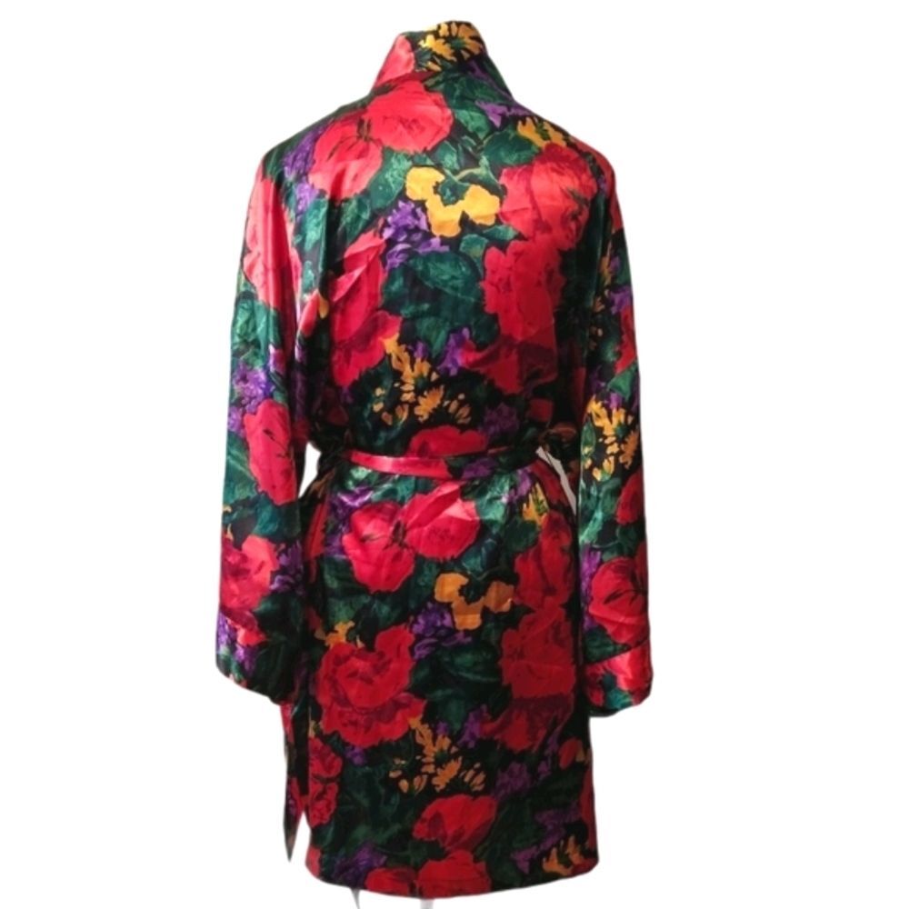 Vintage Victoria's Secret Gold Label Floral Robe Size Large See - Picture 2 of 8